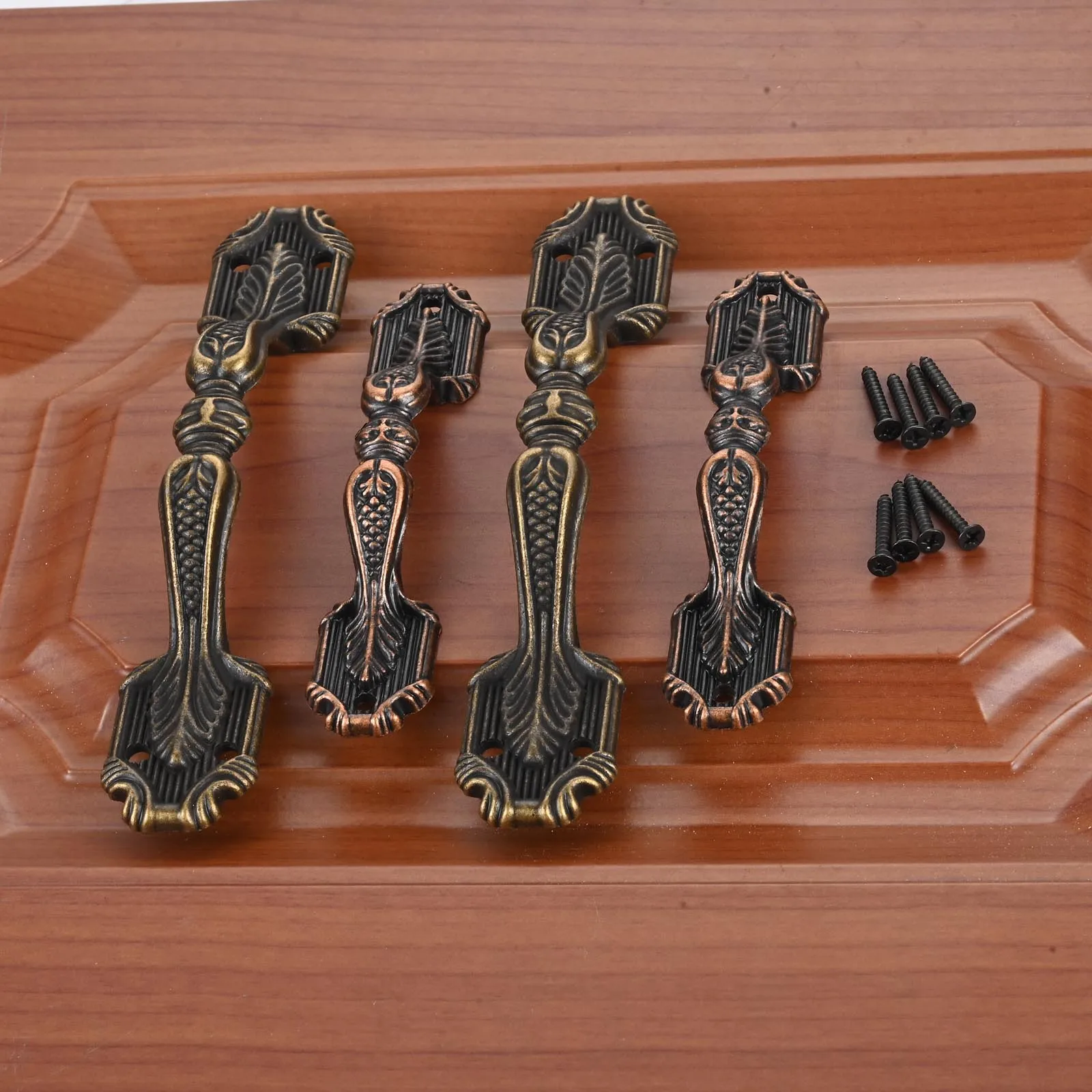 

1PC Vintage Handle With Screws For Cabinet Door Pulls Drawer Knobs Cabinet Wardrobe Door Length 116-161MM