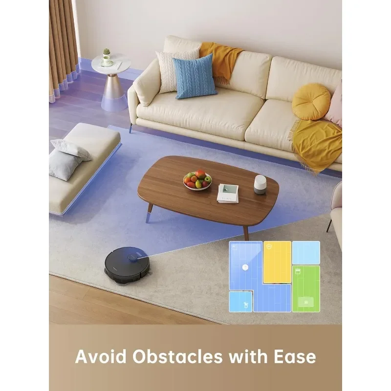 Robot vakum dan pel Empty Mop, kosong otomatis Ideal untuk bulu hewan peliharaan, lantai keras dan karpet