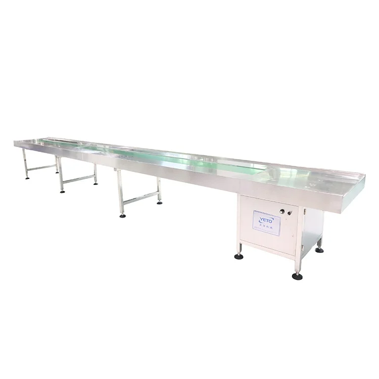 YETO Customized Stainless Steel 4m 6m PVC Unloading Expandable Flat Belt Conveyor Food Box Bottle Transfer Machine