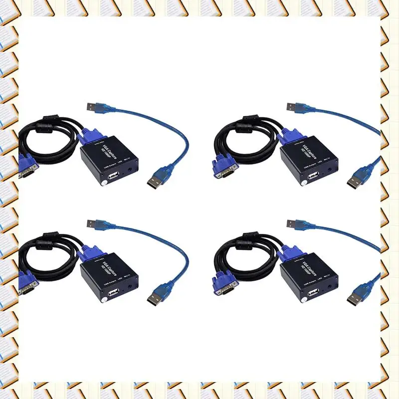 A14M 4X адаптер VGA в USB с картой захвата аудио и видео 1080P без привода, высокая четверность изображения