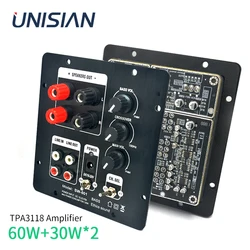 UNISIAN 60W+30W+30W Audio Amplifier TPA3118 2.1 Channels Digital Subwoofer Power Amplifier Home Sound Speaker