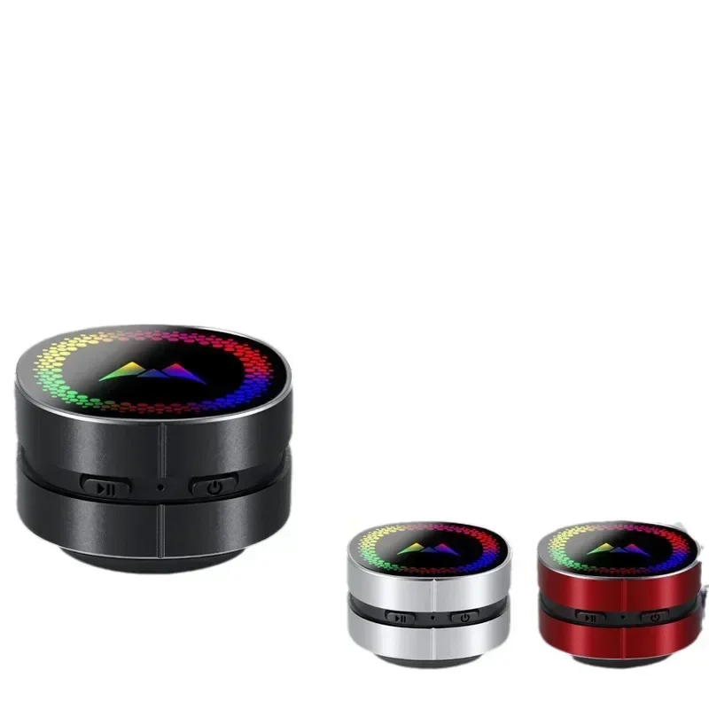 2024061026  portable subwoofer desktop colorful steel gun Bluetooth mini speaker