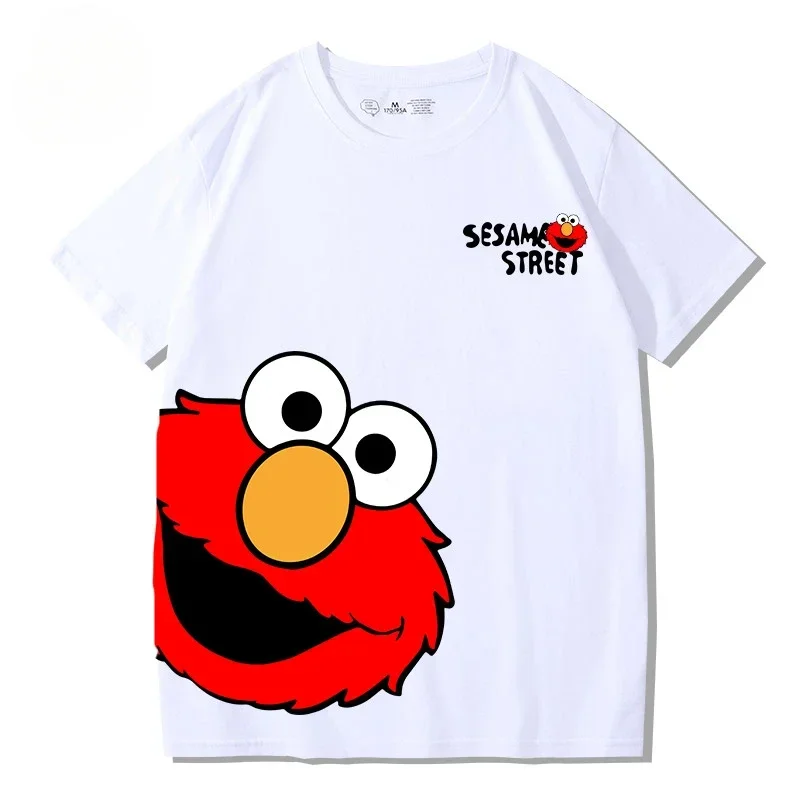 السمسم الأطفال 3-14 سنة 100% القطن تي شيرت الصيف الكرتون الوالدين والطفل تي شيرت غير رسمي موضة ملابس الأطفال #3