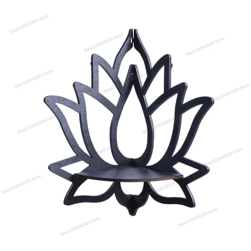For lotus wood hollow corner crystal shelf, simple home bed and breakfast bedroom decoration