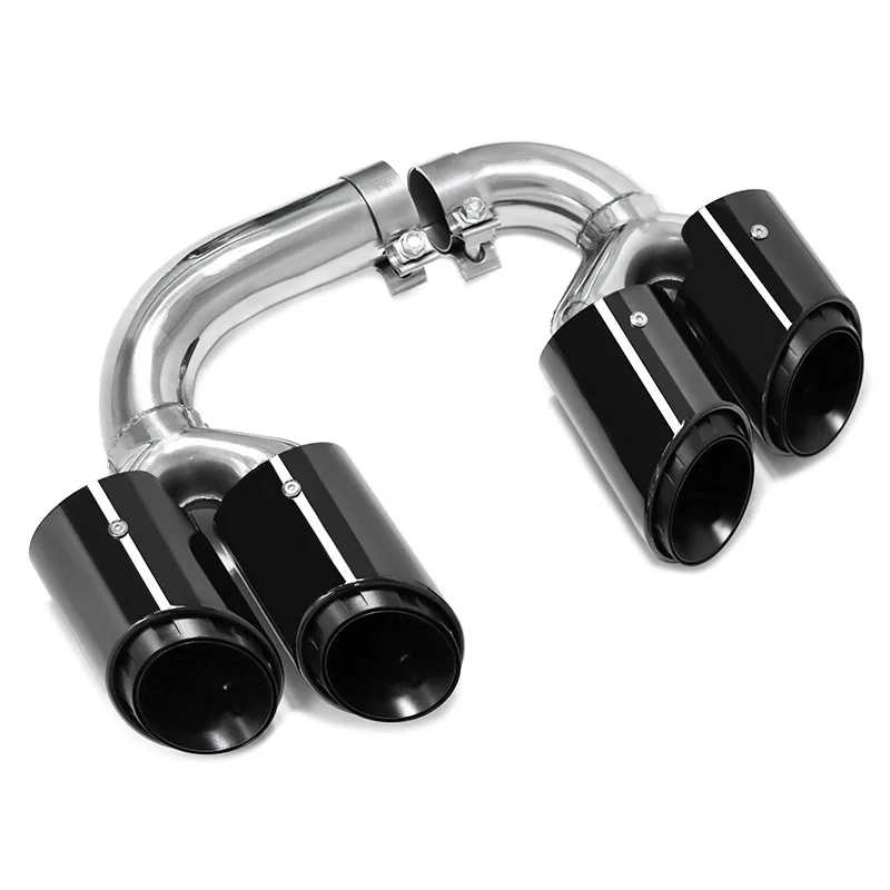 

The Exhaust Pipes Modified Stainless Steel Four-outlet Round Mouth Tailpipe Nozzle Muffler 18-24 Years for Porsche Cayenne
