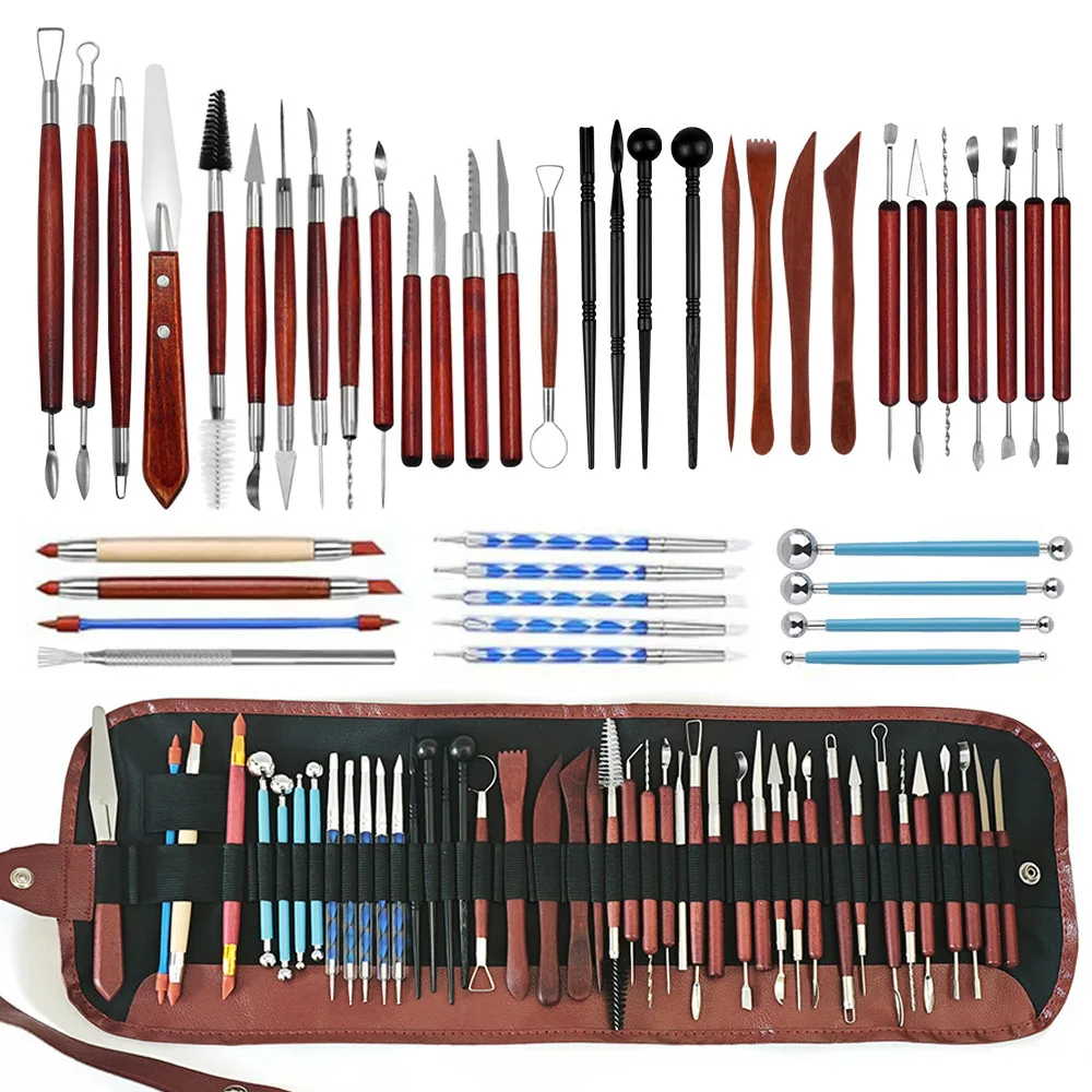Kit d'outils de sculpture en argile céramique, outils de sculpture en cire céramique pour l'art, l'artisanat, la poterie, le modelage