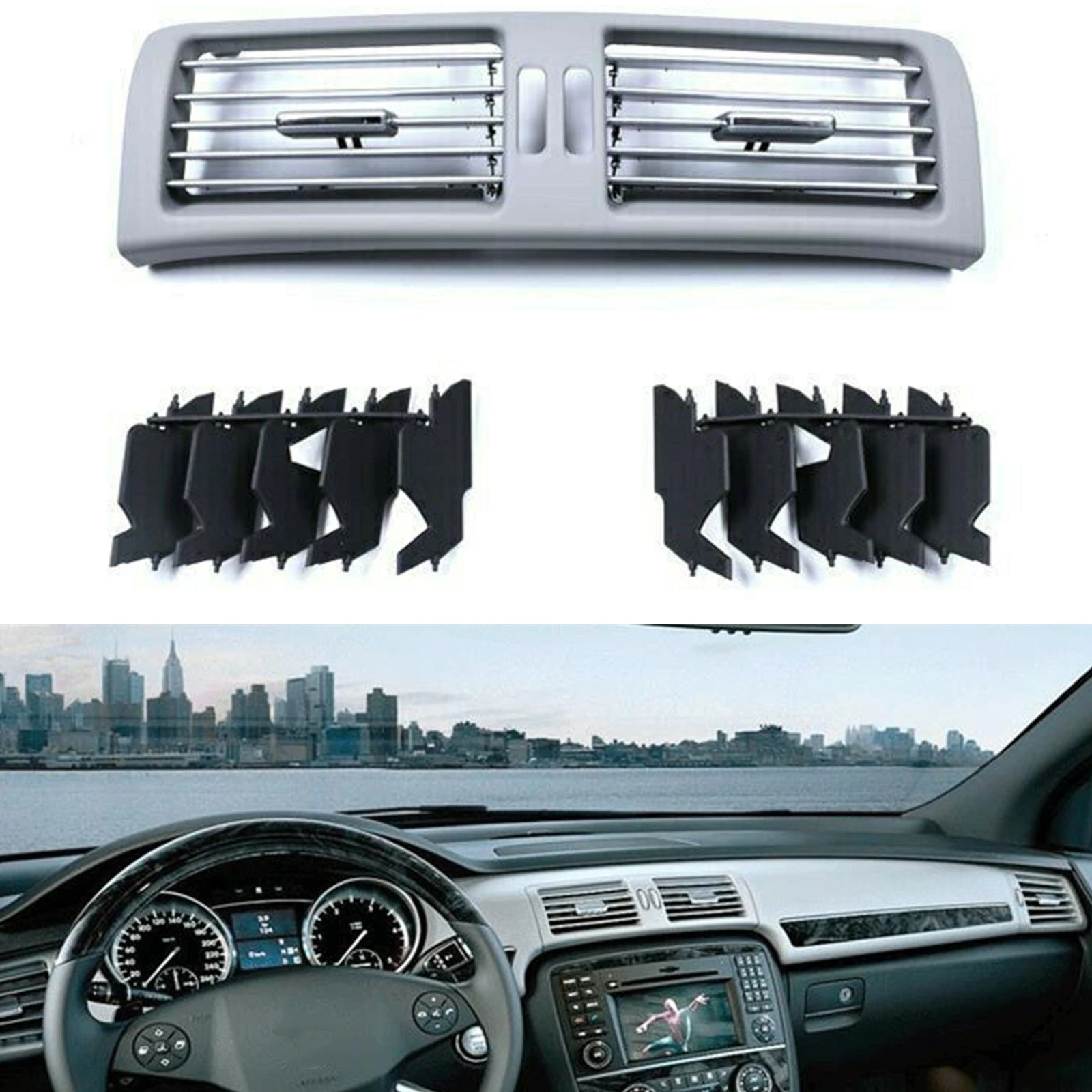 ​Interior Center Air Outlet Vent Cover Console Conditioner Grill For Mercedes-Benz R Class W251 R280 300 500 R63 AMG 2006-2009