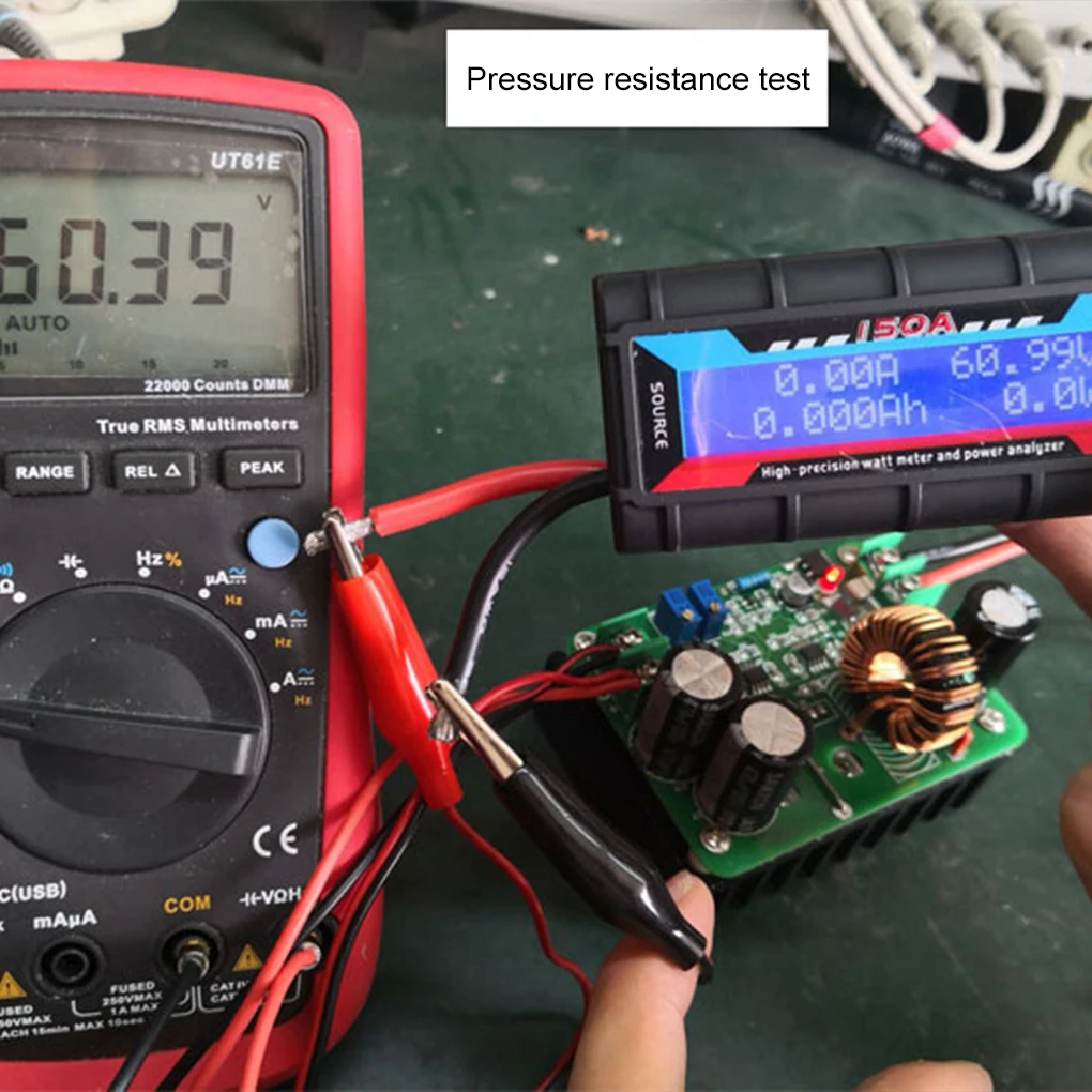 150A 200A 300A لوحة طاقة شمسية كهربائية رقمية شاشة LCD محلل الطاقة الخلفية RC واط متر قابلة لإعادة الاستخدام الفولتميتر #4