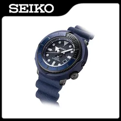 SEIKO Automatic Mechanical Men's SNE537 Watch PROSPEX Luminous Circular Dial Sports Can Diving Watch Silicone Strap Wristcatches