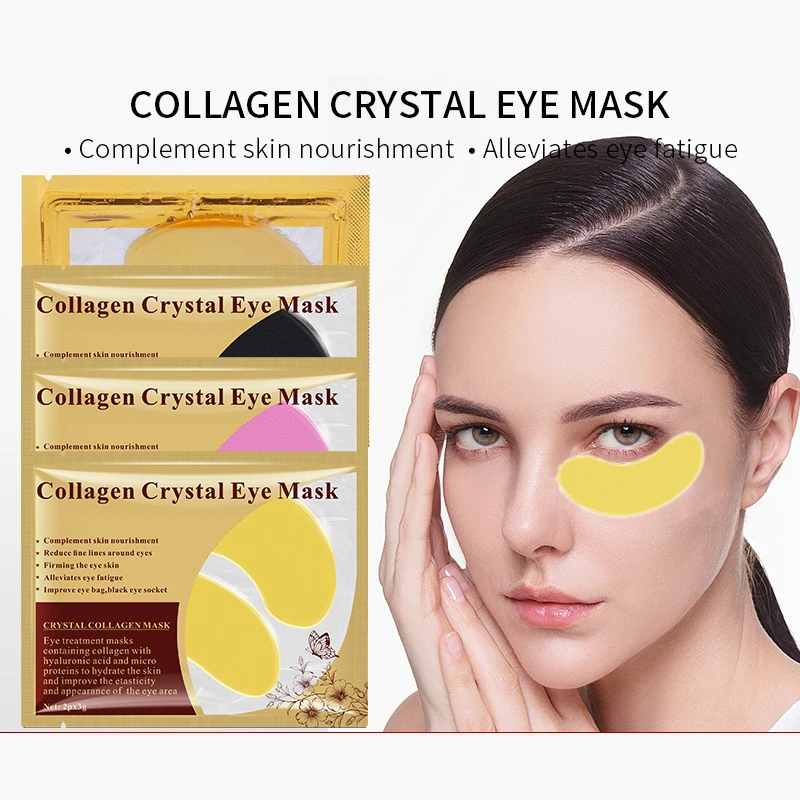 

60pcs=30Pairs Collagen Crystal Eye Mask Remove Black Circles Anti Wrinkle Patches Moisturizing Nourishing Anti Aging Eyes Care