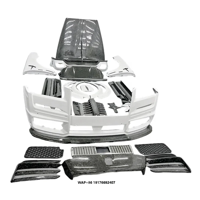 KQX M Style Forged Dry Carbon Fibre Front Bumper Rear Bumper Hood Rear Spoiler Diffuser Hood Body Kit for Rolls-Royce Cullinan