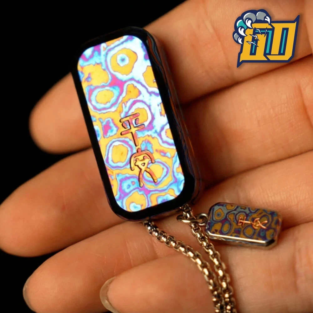

GDEDC Ping An Fu Timascus Fidget Slider Necklace Limited Edition 68 Fidget Toys For Adults Anxiety Relief Gadgets Original