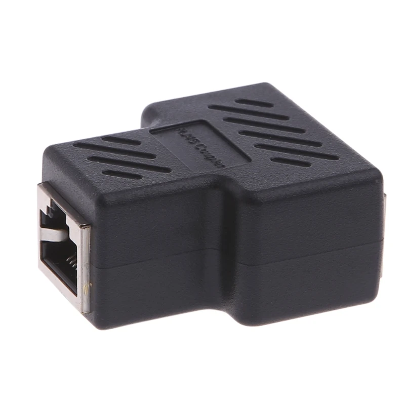 RJ45 Splitter Connectors Adapter RJ45 Coupler Extender Female 1 to 2 Female LAN Eth Plug Network Socket Splice Connector 2 Ports