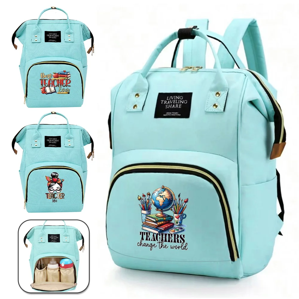 

Mummy Bag Newborn Product Storage Backpack Large Capacity Infant Bags Fashion Diaper Pouch Teacher Series Milk Bottle Organizer