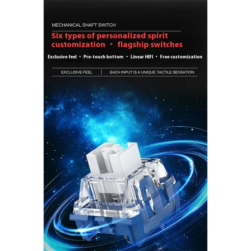 FLESPORT NX87 Трехрежимная механическая клавиатура 87 клавиш раскладка Прокладка Игровая Чип DSP 0 1 мс Задержка 10000 мАч Динамический Фото №3