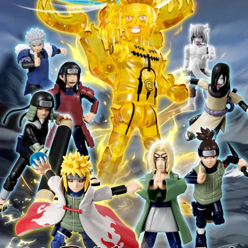 In Stock Blokees Naruto Galaxy Version 5 Blind Box Assembled Mini Action Figure Anime Collectible Desktop Decor Surprise Gift
