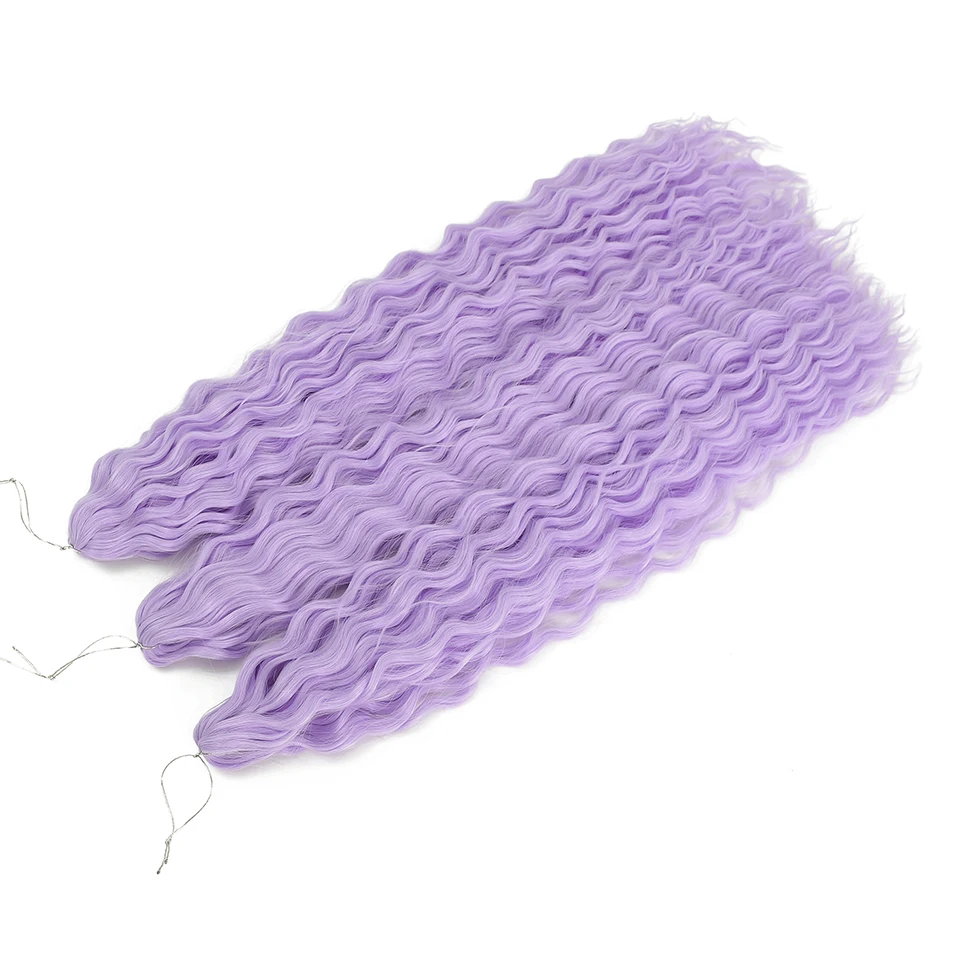 Ariel Curl Hair Synthetic Deep Wave Twist Crochet Hair Afro Curls Crochet Braids Ombre Pink Braiding Hair Extension For Women