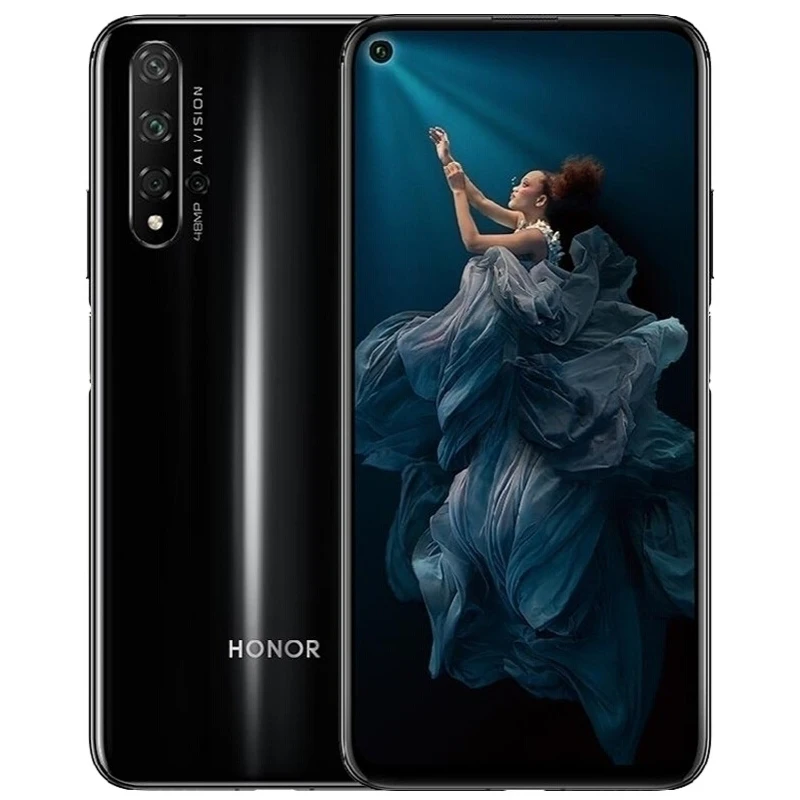 HONOR 20 الهاتف الذكي البرامج الثابتة العالمية Haisi Qilin 980 6.26 بوصة Magic UI 2.1.0 أندرويد 9.0 كاميرا خلفية 48MP هاتف مستعمل