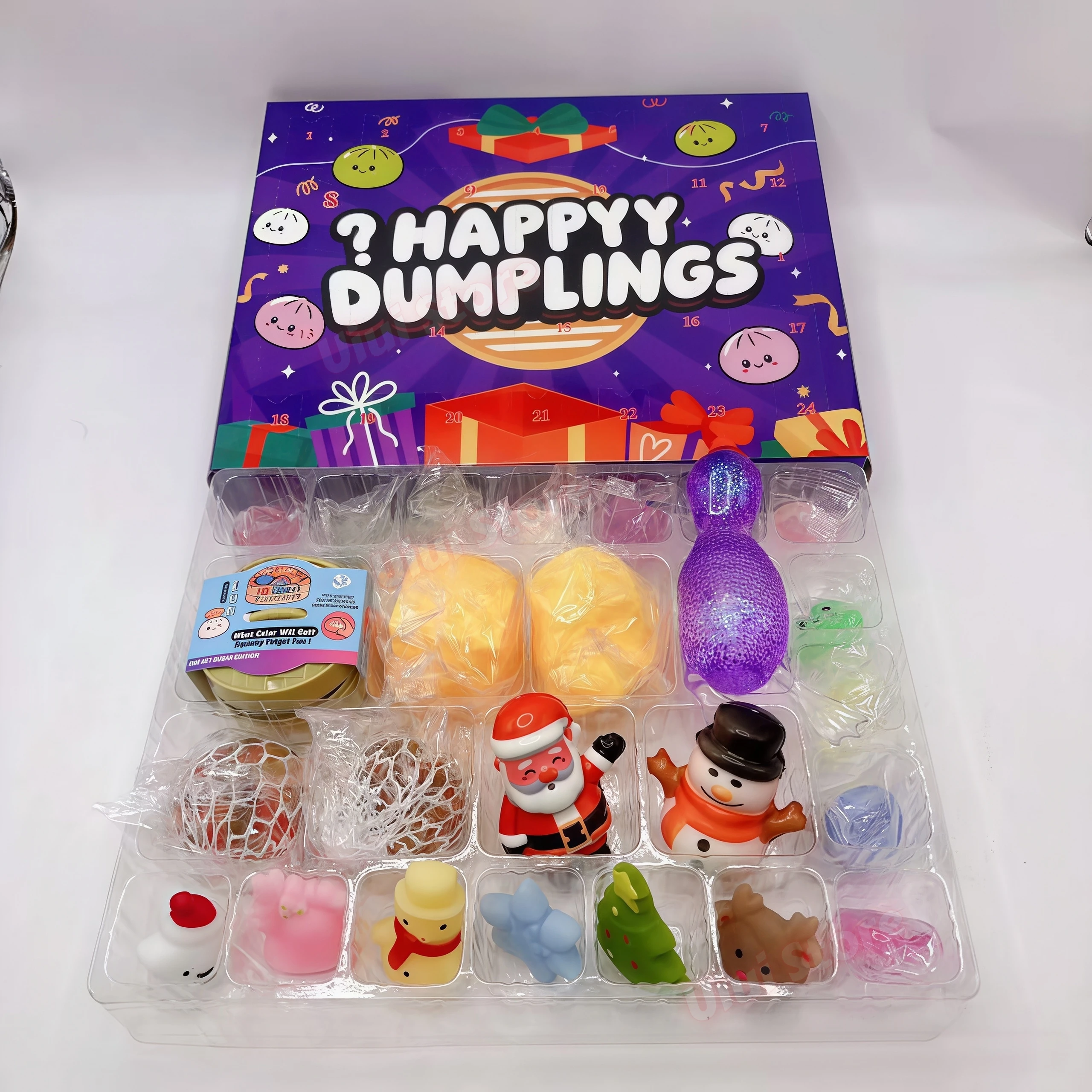 Weihnachts-Squishy-Adventskalender 2026 24-Tage-Countdown Dumpling Squishy Stressabbau Fidget Heimdekoration Überraschungsgeschenkbox – Detail 5