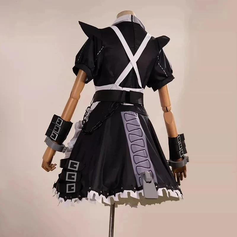 

CyZZZ Corin Wickes Cosplay Costume Wig Game Zenless Zone Zero Cosplay Dress Gothic Maid Outfit Green Ponytail Hair Apron Full Se