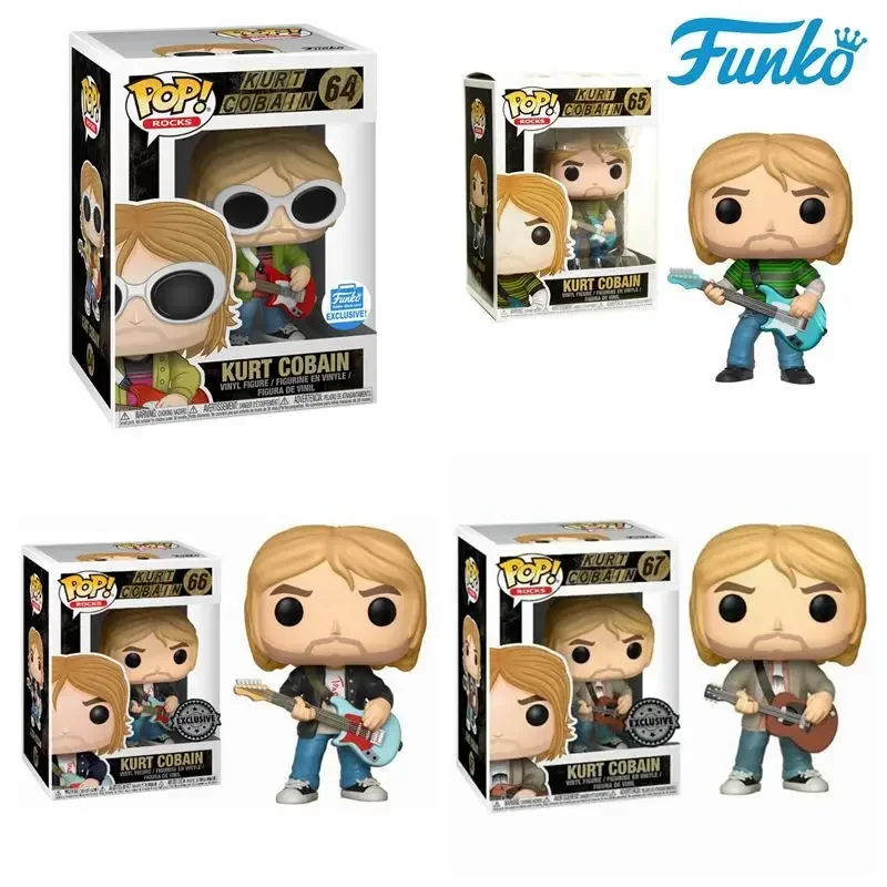 Rock-bottom Price Funko POP Star Singer KURT COBAIN 64# 65# 66# 67# Vinyl Figures Collection Model Toy For Friend Birthday Gifts