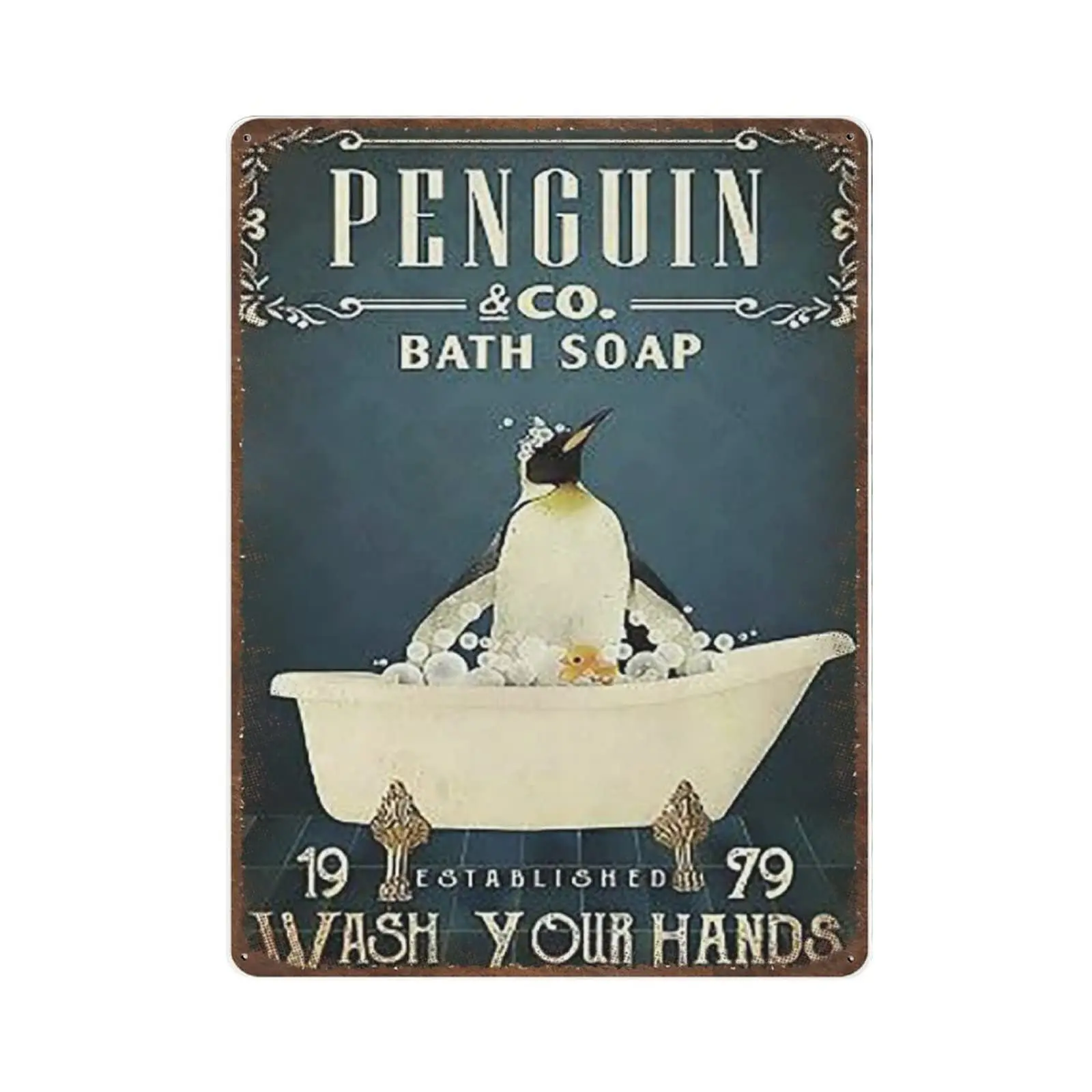 Retro Penguin Metal…