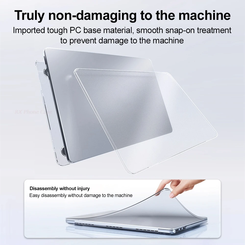New Laptop Case For Air13.6 Air13.3 Pro13.3 Pro14 Air15.3 100% Match Transparent Scratch Resistant Easy to Snap on Case