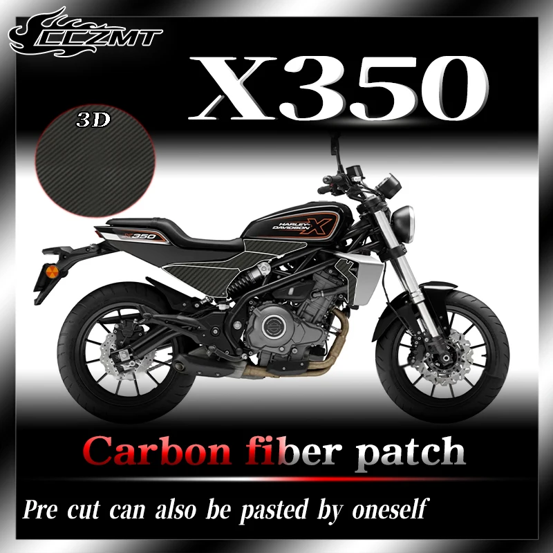 

For Harley Davidson X350 all car 3D carbon fiber protective film anti wear car sticker 3D sticker modification accessories