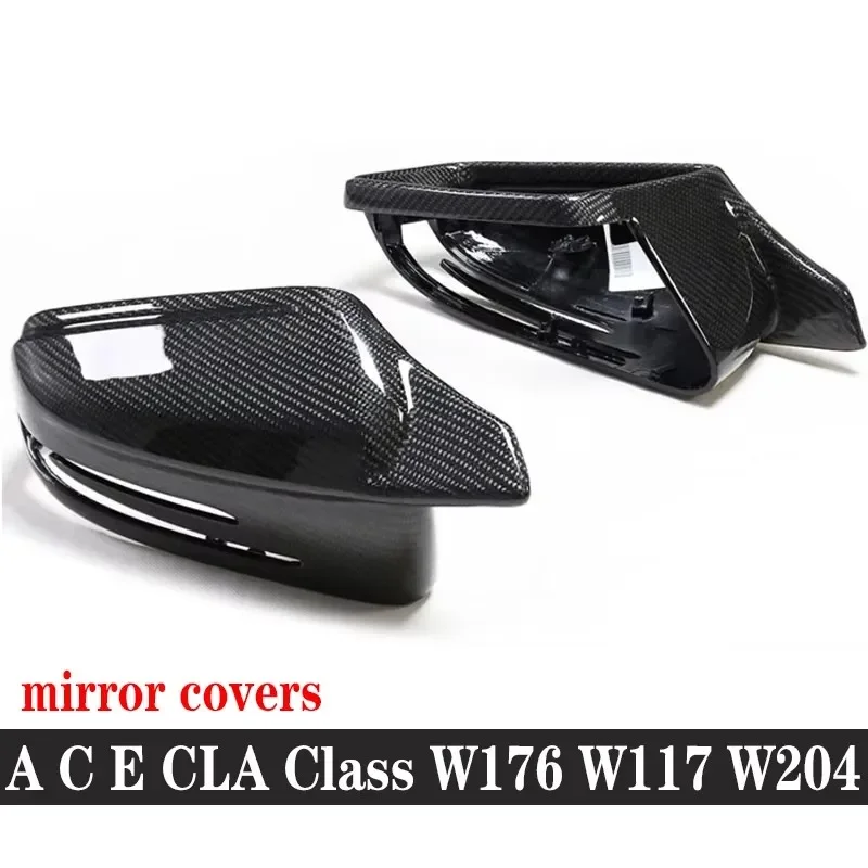 

Для Mercedes Benz A C E CLA Class W204 W212 W117 W176 C260 C63 C43 Корпус крышки заднего вида из углеродного волокна чехол для зеркала заднего вида