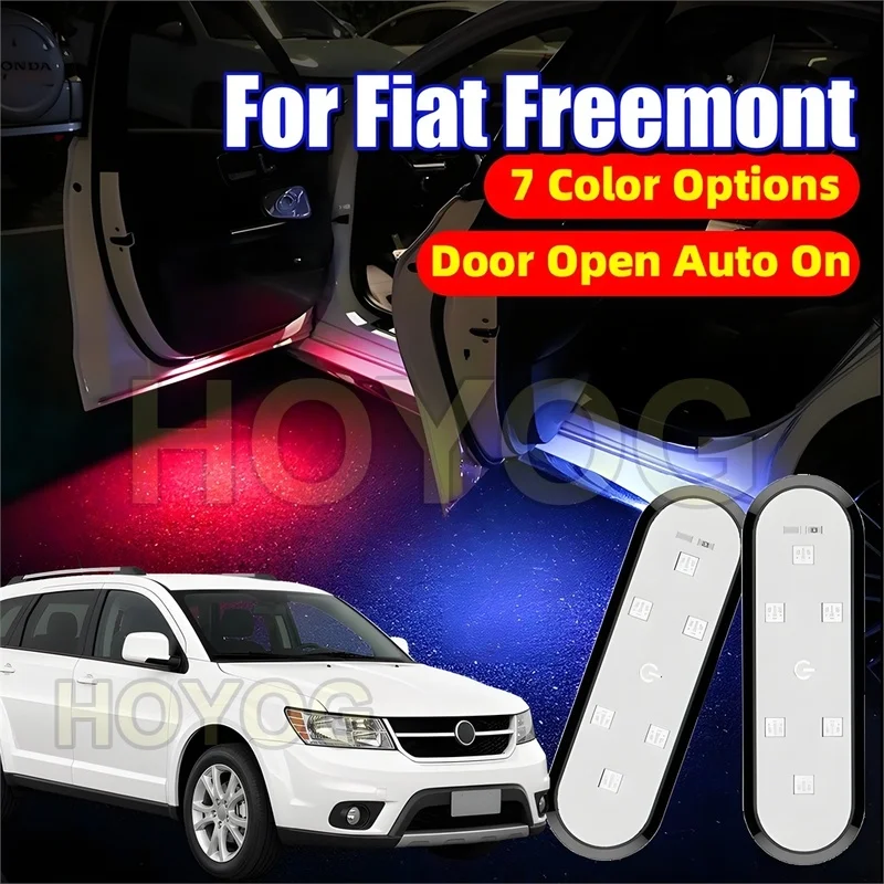 Fit for Fiat Freemont 2011-2016 USB Rechargeable Car Door Warning Light featuring a Magnetic Sensor for Safer Door Opening