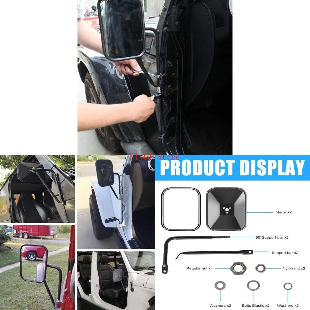 

Quick Mount Side View Reflector For Car Antishake Wide Safe Driving 2 Pack