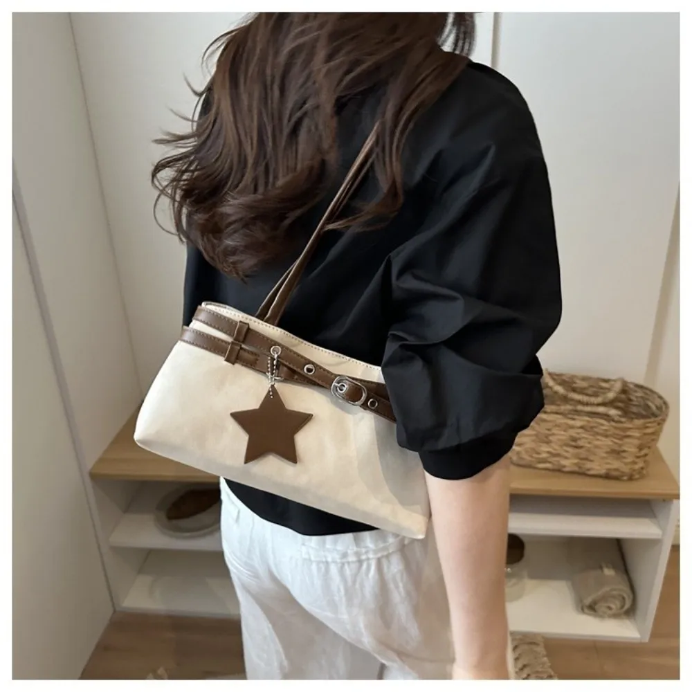 Fashion PU Leather Shoulder Bag Versatile Chic Tote Underarm Bag Lightweight Large Capacity Commute Bag Daily Use