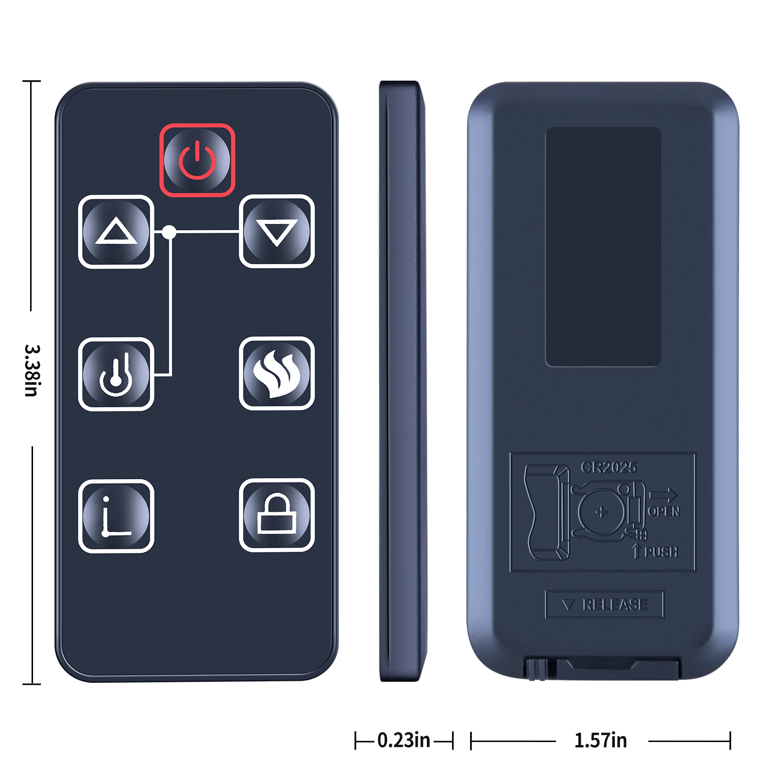 New Remote Control For Intertek Insert Electric Fireplace IF-60FSB IF-70FSB IF-50FSB