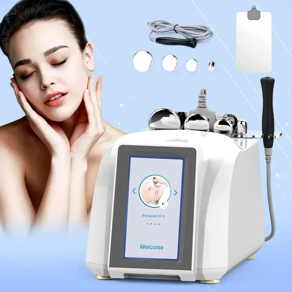 House Use Monopolar RF Radio Frequency Facial Machine Skin Tightening Wrinkle Remover Face Lift 4 Tips Beauty Machine