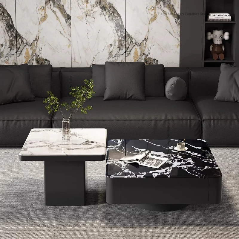 

Журнальный столик в итальянском стиле Super Crystal, роскошный журнальный столик в скандинавском стиле из массива дерева для гостиной, элитный дизайн, мебель для дома FYCT