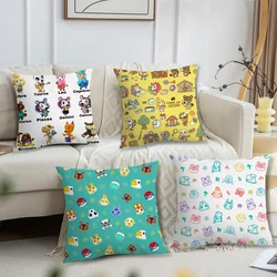 Game A-Animal Cute C-Crossing cushion cover Sofa Living Room Bedroom Headboard Backrest Cushion Square Cushion Nap Time Pillow C