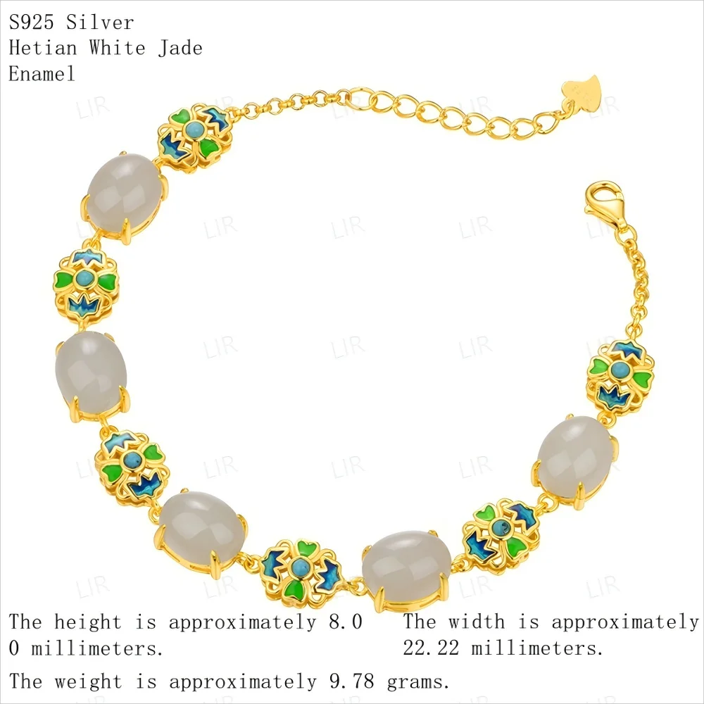 سوار LIR S925 من الفضة الإسترليني الطبيعية من المينا اليشم الهيتي - اختيار المرأة النبيلة |   الراقية الفاخرة |   مجوهرات عصرية أنيقة