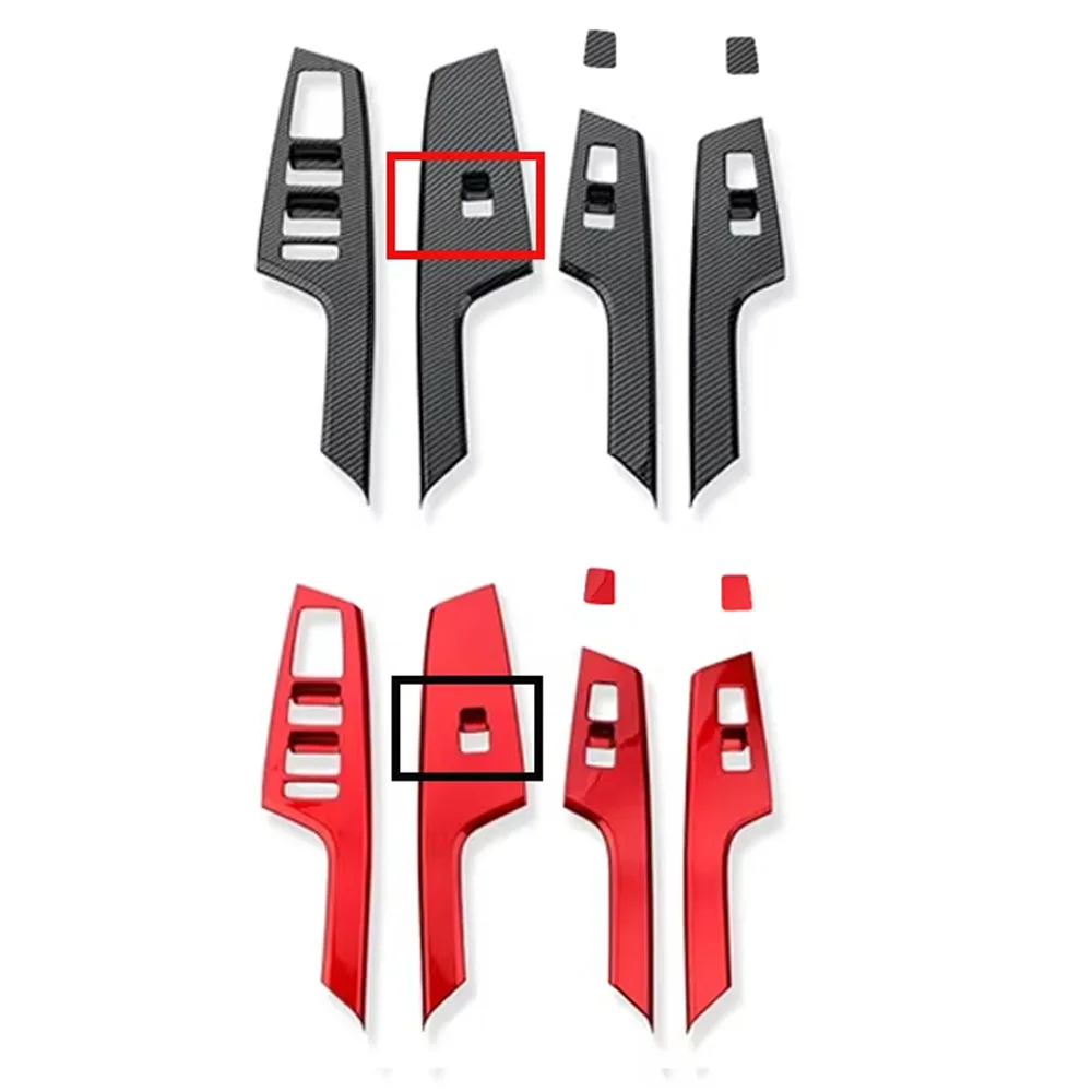 

6 шт. для KIA EV6 2021-2026 (левый/правый руль) — Декоративная накладка на панель кнопок управления стеклоподъемниками, АБС-пластик