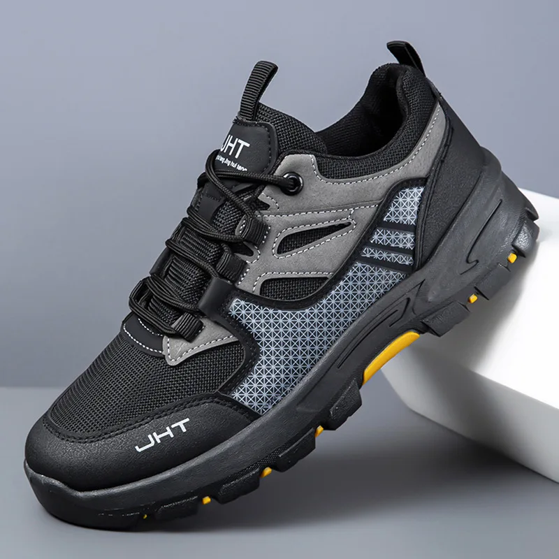 Men's 2025 breathable rainy day waterproof sports shoes hiking shoes off-road hiking shoes outdoor casual shoes