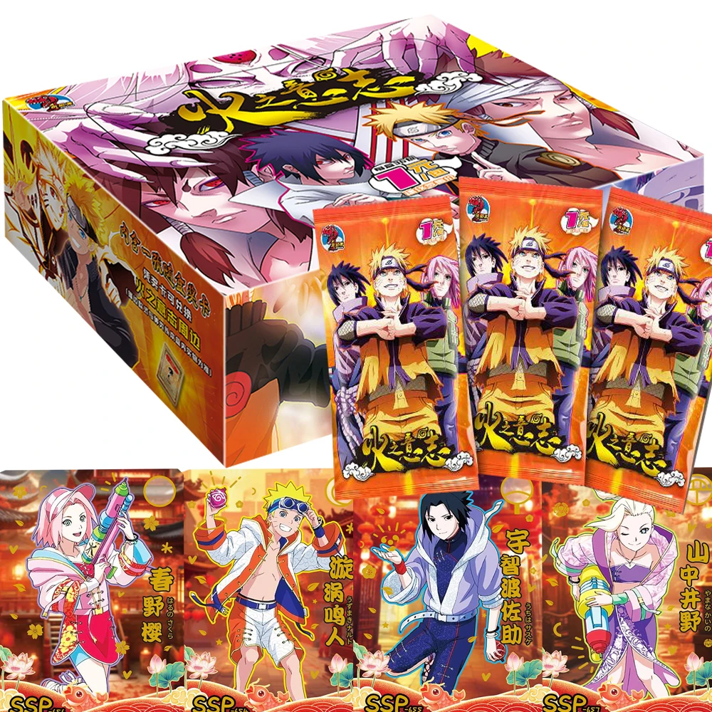 Japanese Anime Naruto Collection Cards Uchiha Sasuke Orochimaru Hinata Limited Edition Trading Battle Cards Gifts For Children