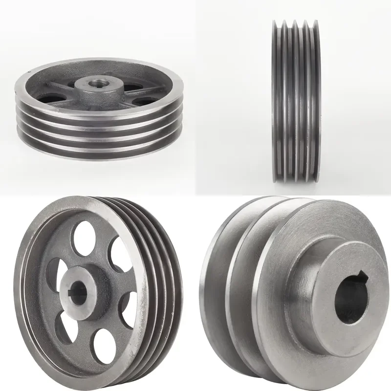 3V Series Cast Iron V Belt Pulley Four Grooves Sheaves with Split Taper Bushings Timing Pulley OEM Customizable