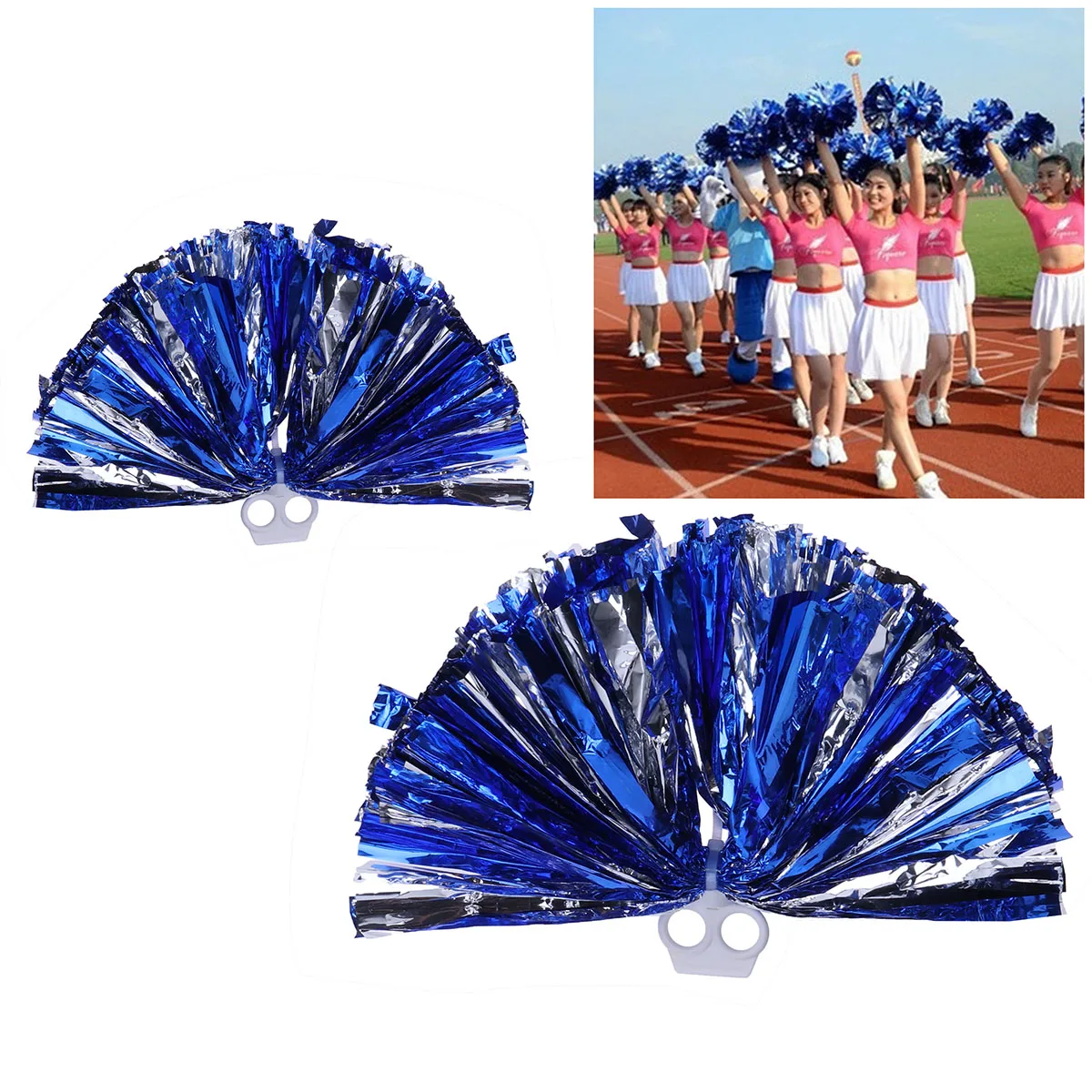 

2-х шт. пластиковые помпоны с кольцом Cheering Squad Spirited Fun, набор для черлидинга Cheer Poms для как для колледжа и средней школы