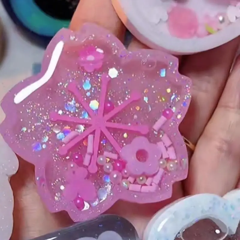 A52E Diy Epoxy Liebe Ornament Treibsand Form Tropfen Kleber Silikon Hausgemachte Form – Detail 8