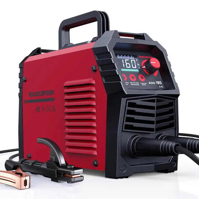 ARCCAPTAIN ARC160 110V/220V Stick Welder, [Large LED Display] 160Amp ARC Welding Machine with Synergic Control