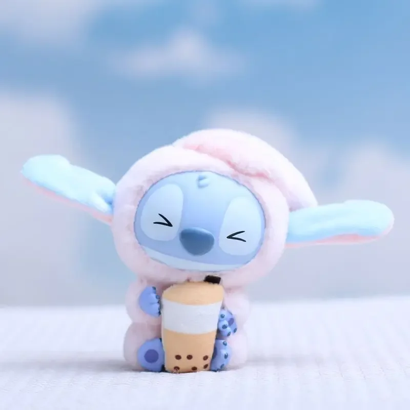 Disney Stitch juguete de peluche Kawaii Lilo & Stitch llavero muñeca Snack Before Bed Series mochila colgante regalo de cumpleaños y Navidad