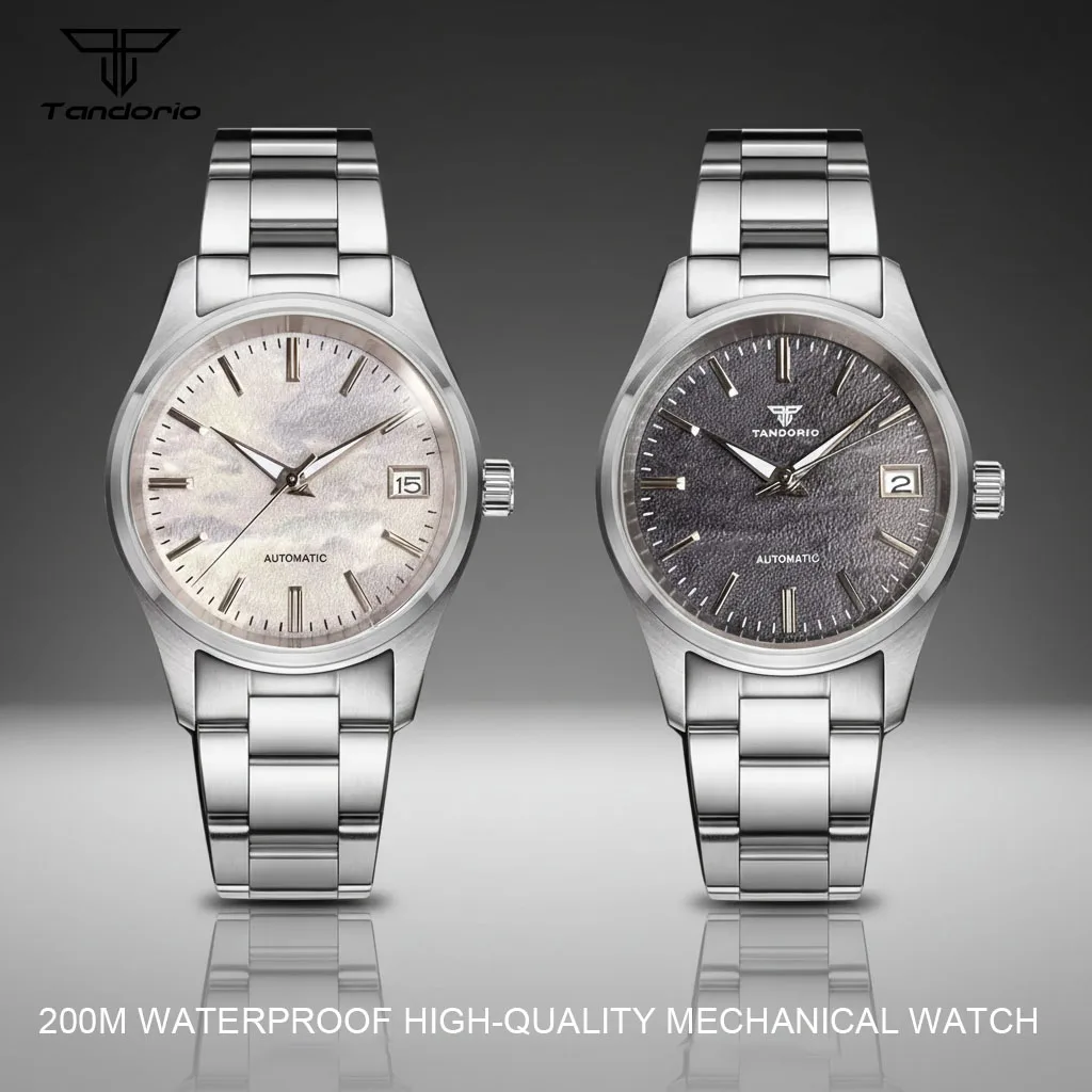 36MM Tandorio Mechanical Watch Pilot Men watch Japan NH35A Automatic Movement 20ATM Waterproof Gift Relogio Luminous Hands 2025