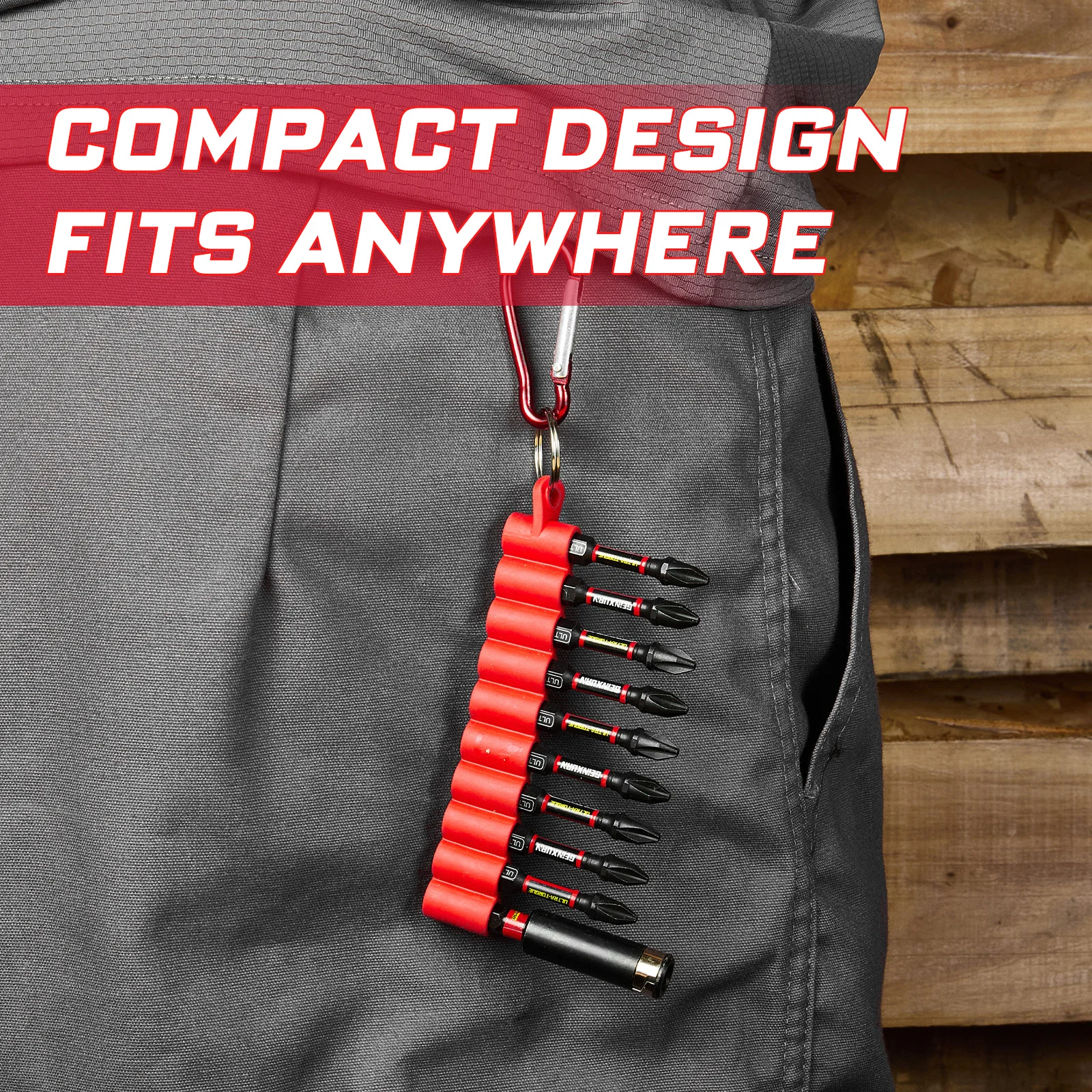 Geinxurn Set di 20 punte per cacciavite Phillips a impatto, punte magnetiche in acciaio S2 PH2 da 2 pollici con portapunte, strisce morbide per appendere