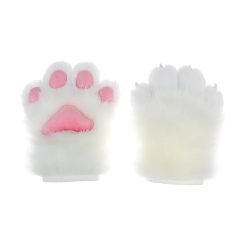 2025 할로윈 코스프레 파티 의상 - 털이 있는 네일 비스트 클로 장갑과 역할극 액세서리