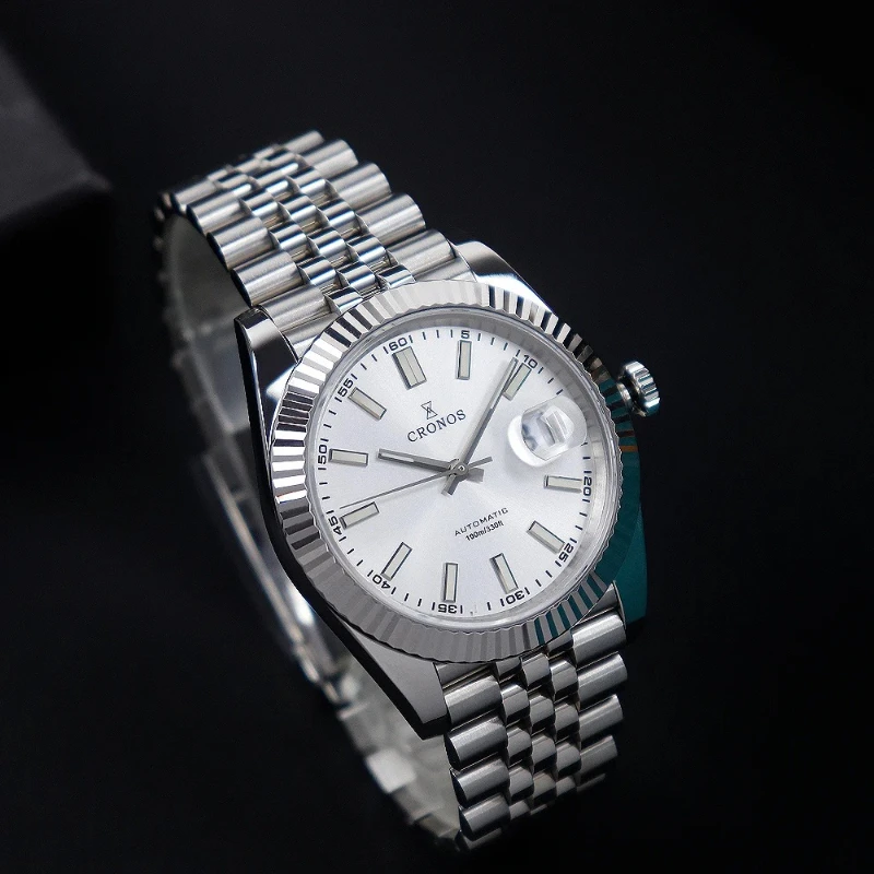 Cronos 40mm Men Dress Watch Top Brand PT5000 Miyota9015 Mechanical Fashion Man Watches Sapphire Waterproof 100m BGW9 L6047 L6046
