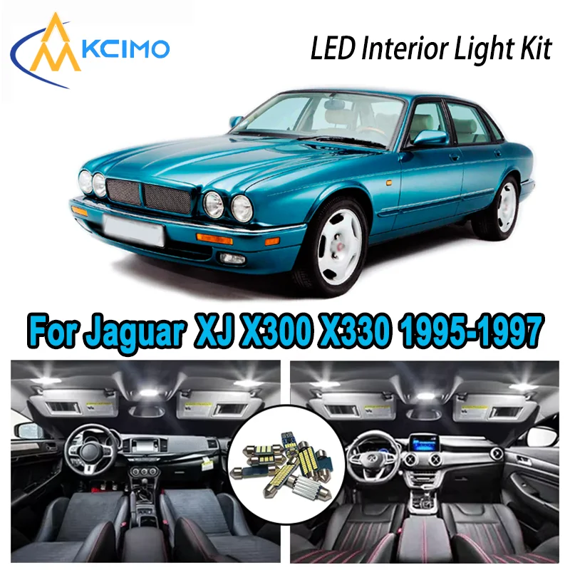 

High-Quality LED Interior Kit for Jaguar XJ X300 X330 XJ6 XJ12 XJR 1995-1997 1996 Error-Free Dome Map Trunk Automotive Lamps